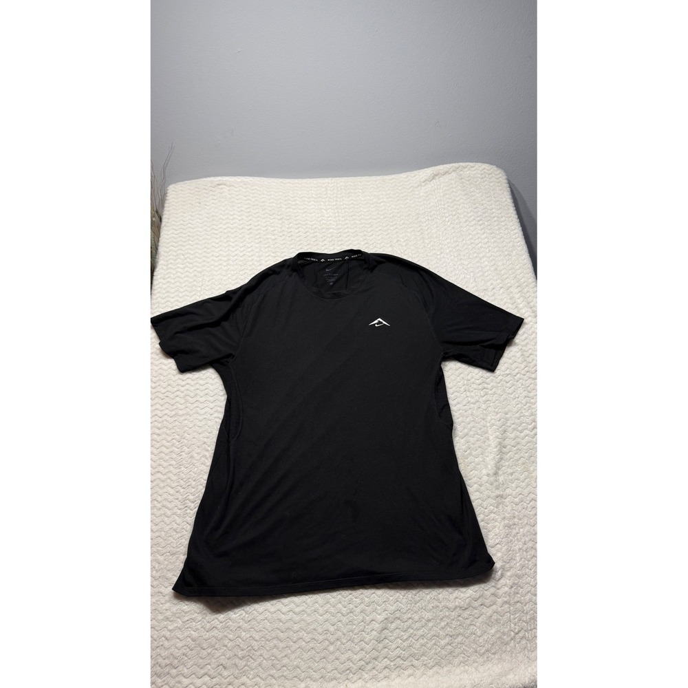 Nike Trail Dri-FIT ADV Mens Black Short Sleeve Running Shirt Size L CZ9056-010